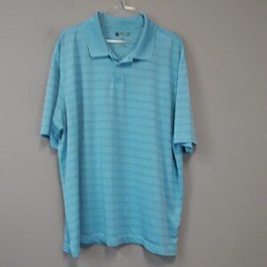 𝅺haggar Blue Stripe Men's Polo Size XL